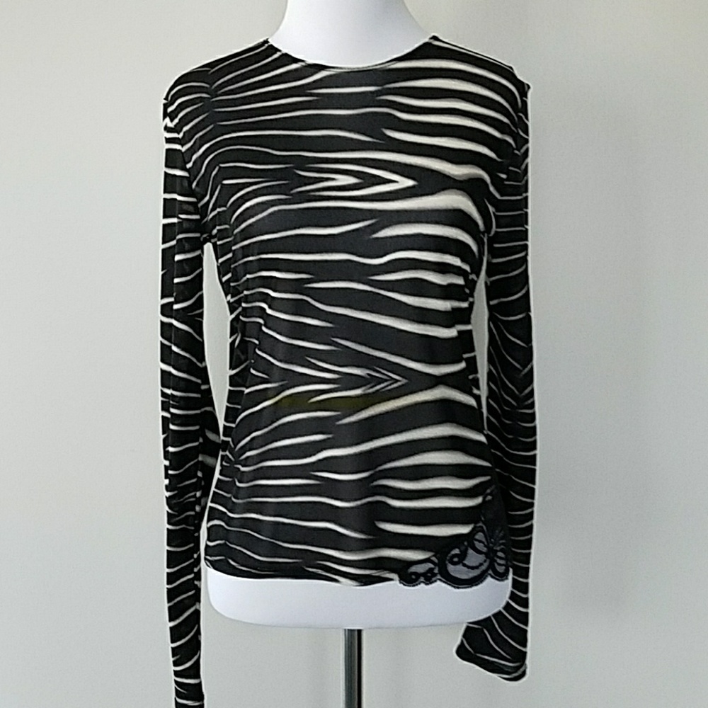 Kenneth Cole zebra print top